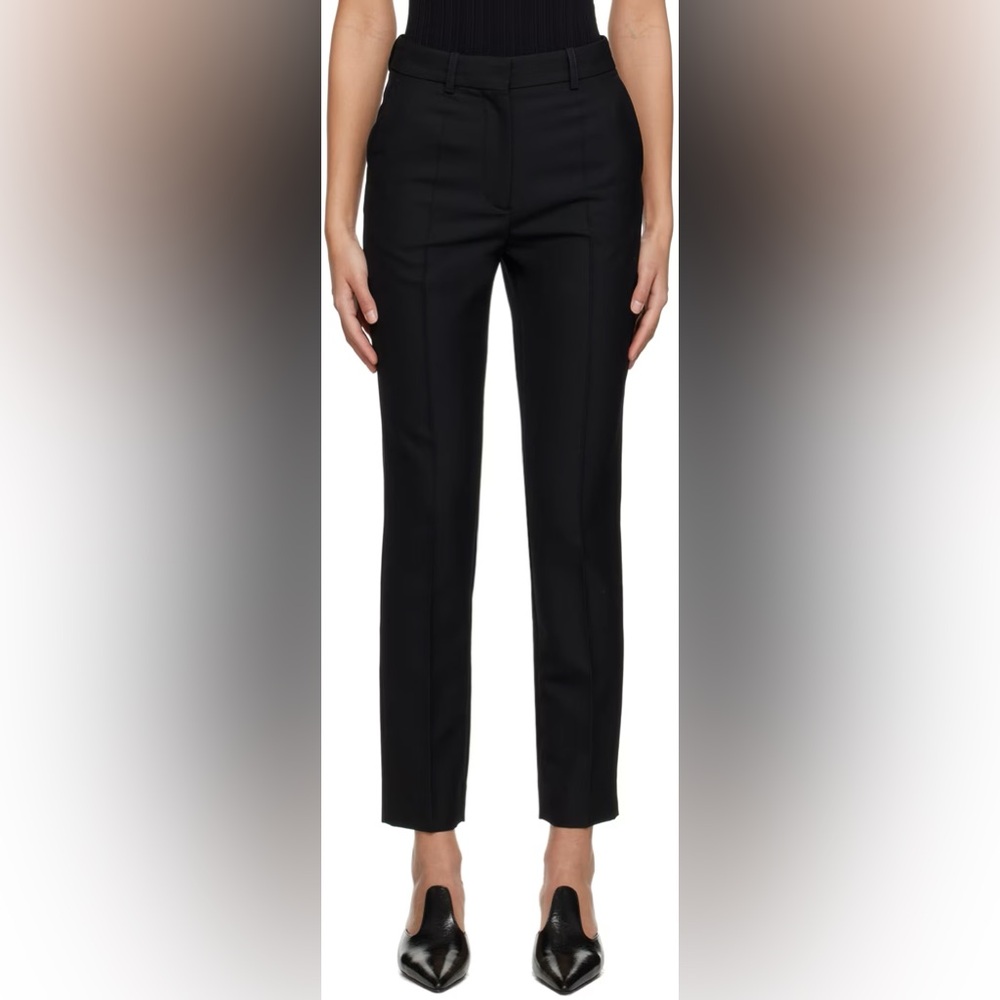 NWT TOTEME Black Slim-Fit Trousers. 
DK34=US 26